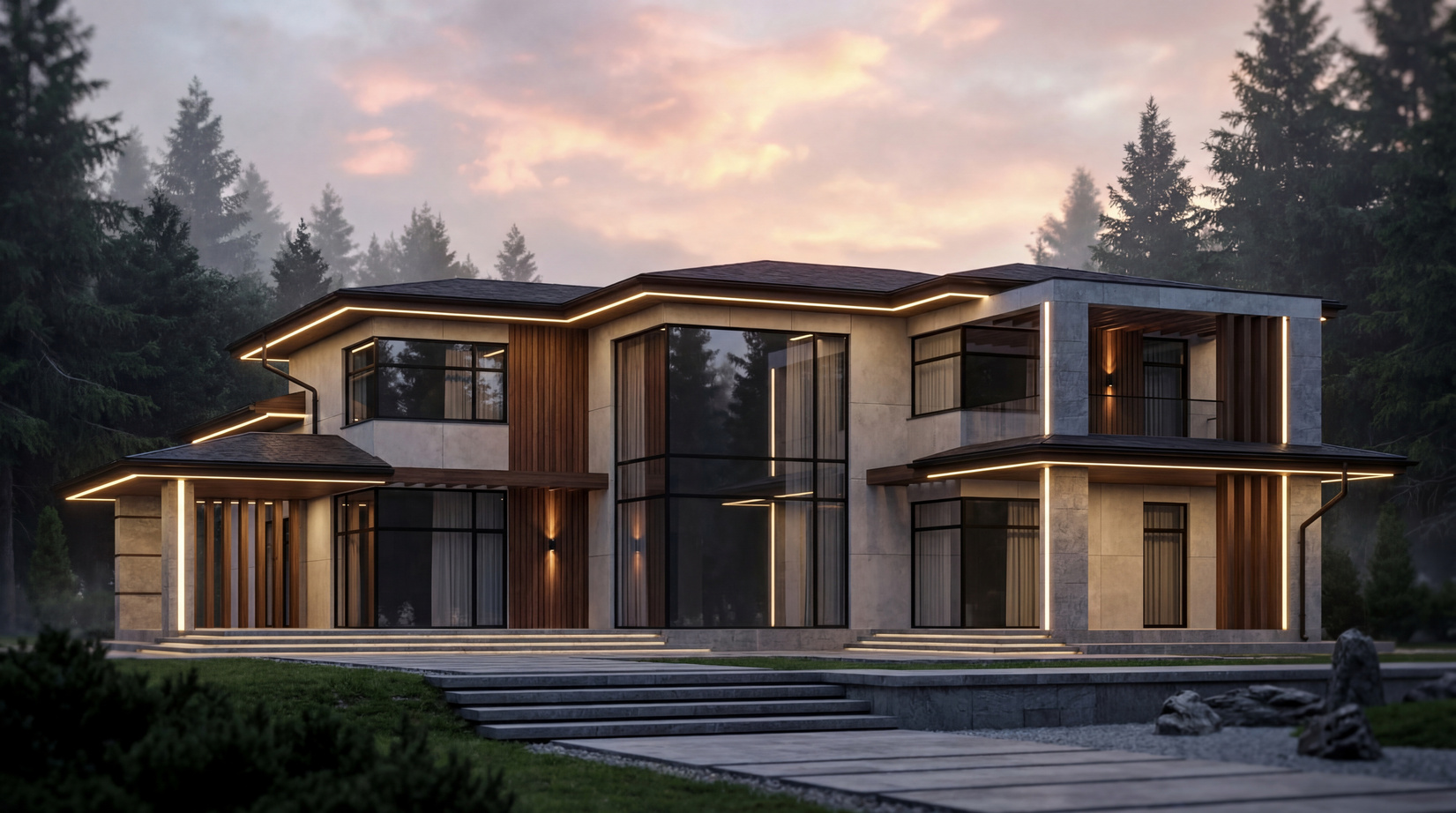 Дома в стиле Райт — фото 8